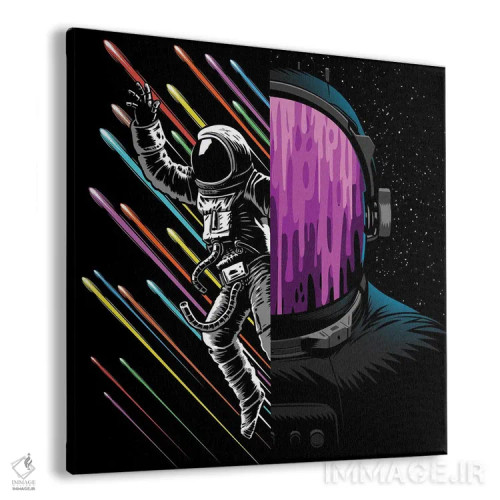 تابلو تصویر دوتایی فضانوردان کهکشانی اثر آلبرتو پرز - نمای پرسپکتیو محصول