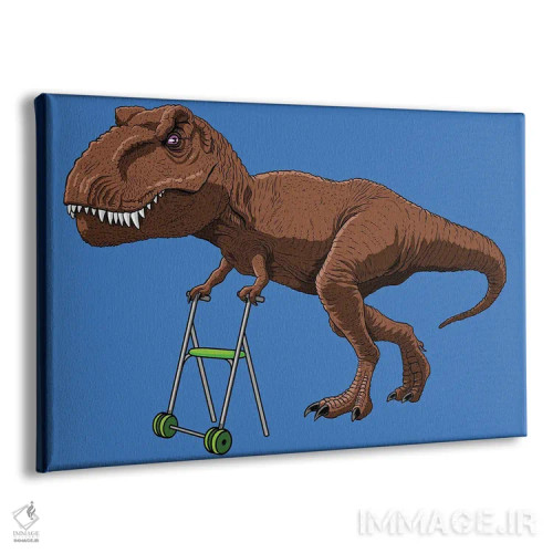 تابلو تیرکس پیر با واکر اثر آلبرتو پرز - نمای پرسپکتیو محصول