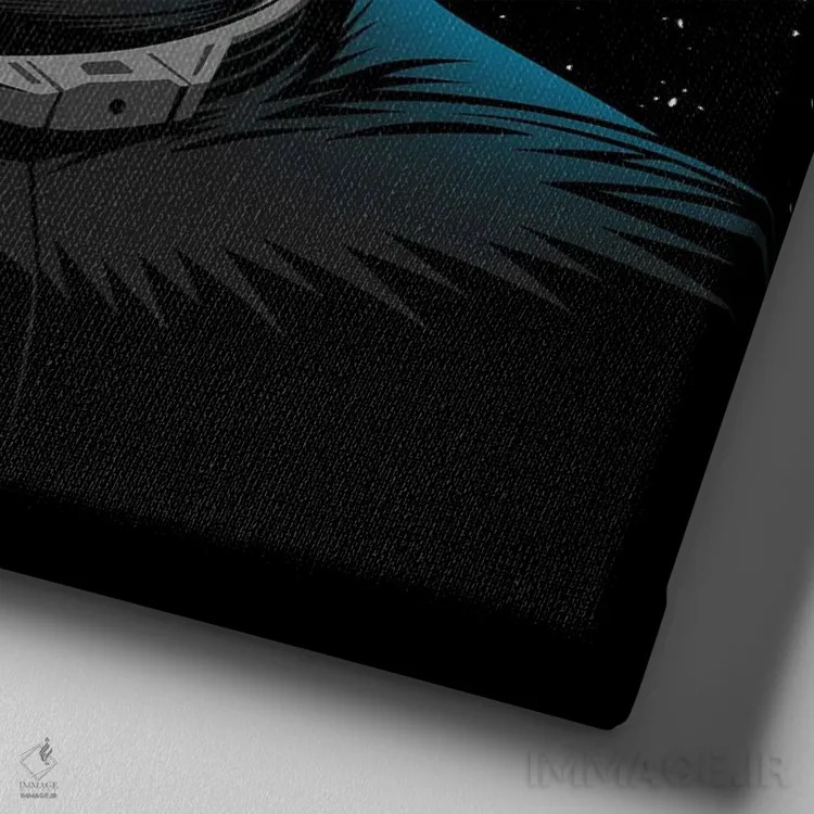 تابلو تصویر دوتایی فضانوردان کهکشانی اثر آلبرتو پرز - نمای نزدیک بافت بوم