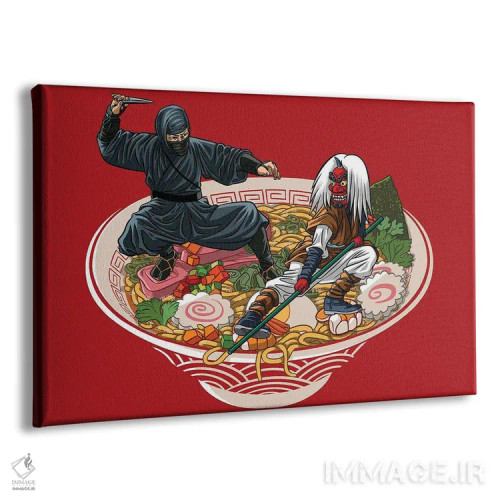 تابلو نینجاها روی رامن اثر آلبرتو پرز - نمای پرسپکتیو محصول