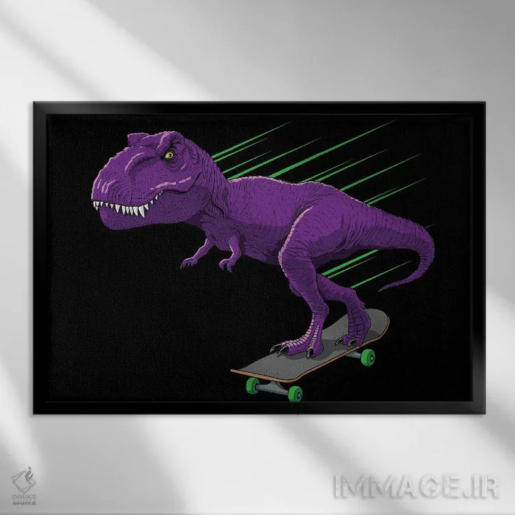 تابلو رکس کلهبزرگ اثر آلبرتو پرز - نمای قابدار مشکی