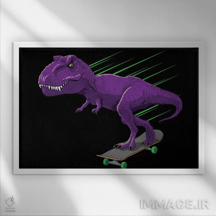 تابلو رکس کلهبزرگ اثر آلبرتو پرز - نمای قابدار سفید