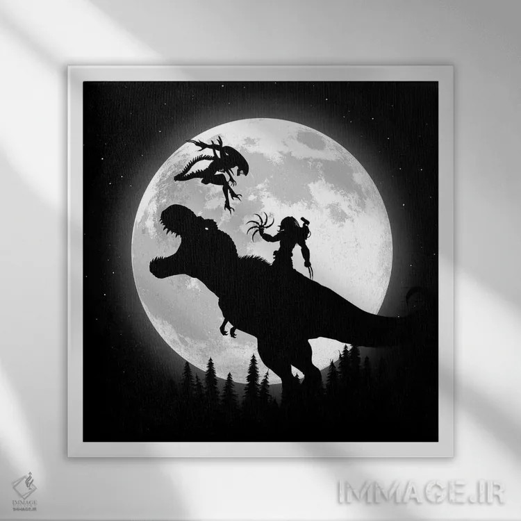 تابلو دوئل نهایی اثر آلبرتو پرز - نمای قابدار سفید