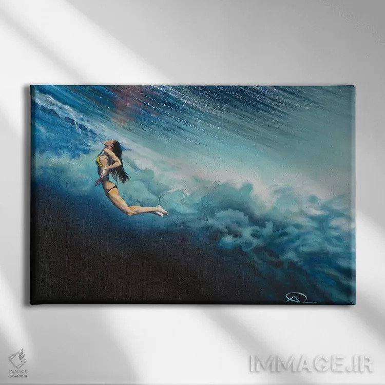 تابلو رقص زیر ابرها اثر آنتوان رنو - نمای روبهرو روی دیوار