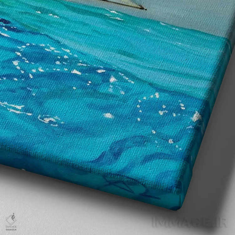 تابلو دید پری دریایی اثر آنتوان رنو - نمای نزدیک بافت بوم