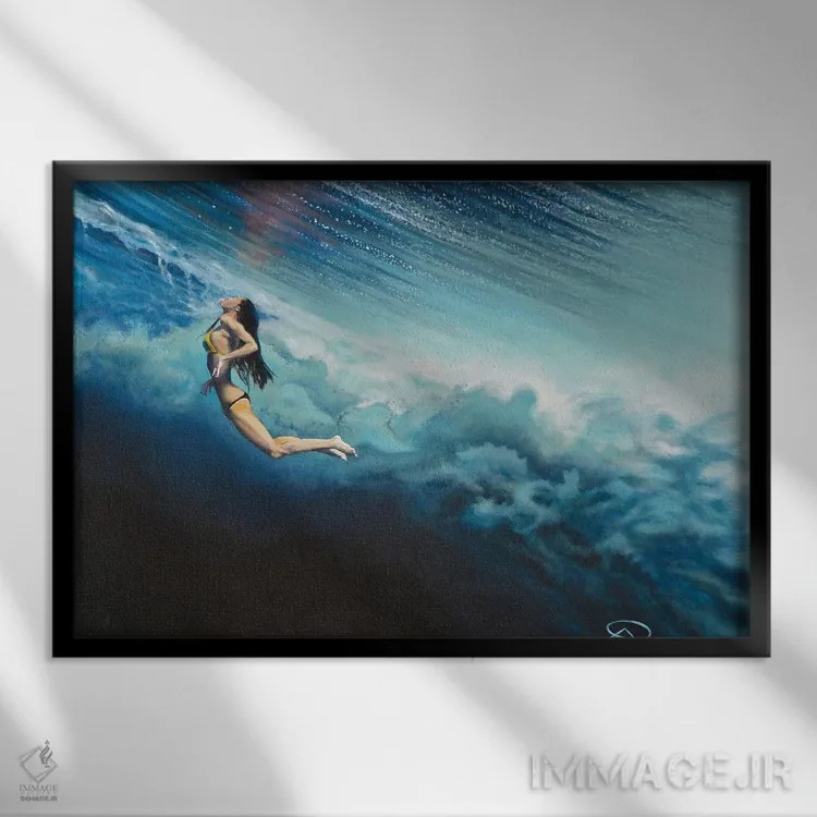 تابلو رقص زیر ابرها اثر آنتوان رنو - نمای قابدار مشکی