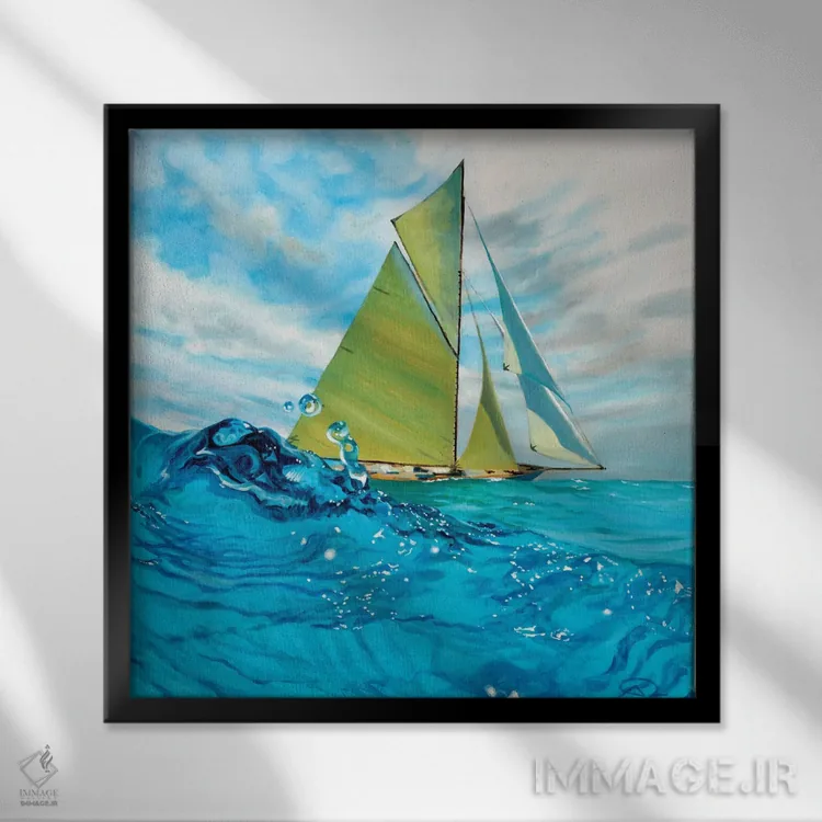 تابلو دید پری دریایی اثر آنتوان رنو - نمای قابدار مشکی