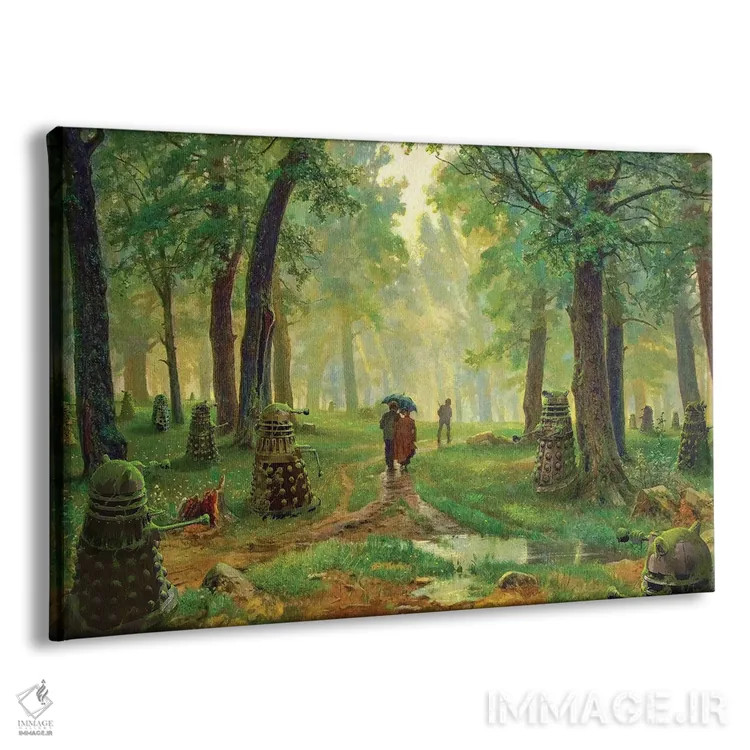 تابلو جنگل دالکها (شخصیت علمی-تخیلی) اثر آرس فانتازیو (نام هنری ـ هنرمند فانتزی) - نمای پرسپکتیو محصول