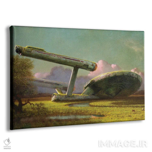 تابلو سفینهٔ فراموششده در چمنزار اثر آرس فانتازیو (نام هنری ـ هنرمند فانتزی) - نمای پرسپکتیو محصول