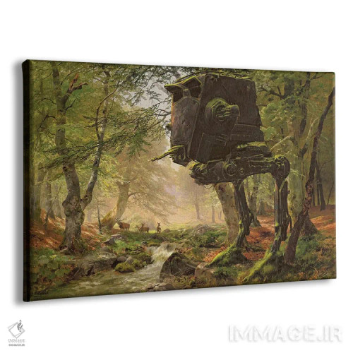 تابلو ایتی-استی رهاشده در جنگل (شخصیت جنگ ستارگان) اثر آرس فانتازیو (نام هنری ـ هنرمند فانتزی) - نمای پرسپکتیو محصول