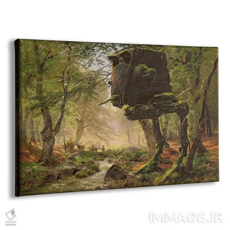 تابلو ایتی-استی رهاشده در جنگل (شخصیت جنگ ستارگان) اثر آرس فانتازیو (نام هنری ـ هنرمند فانتزی) - نمای پرسپکتیو محصول