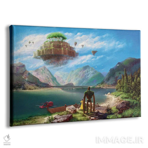 تابلو لاپیوتا (نام قلعه، اثر ژاپنی) اثر آرس فانتازیو (نام هنری ـ هنرمند فانتزی) - نمای پرسپکتیو محصول