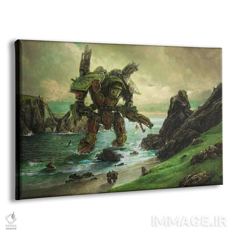 تابلو وارلرد تایتان زمینگیر اثر آرس فانتازیو (نام هنری ـ هنرمند فانتزی) - نمای پرسپکتیو محصول