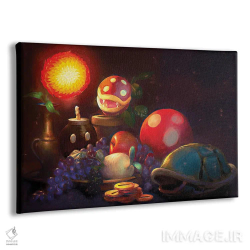 تابلو زندگی بیحرکت سوپر ماریو (اقتباسی) اثر آرس فانتازیو (نام هنری ـ هنرمند فانتزی) - نمای پرسپکتیو محصول