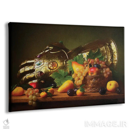 تابلو دستکش تانوس روی طبیعت بیجان اثر آرس فانتازیو (نام هنری ـ هنرمند فانتزی) - نمای پرسپکتیو محصول