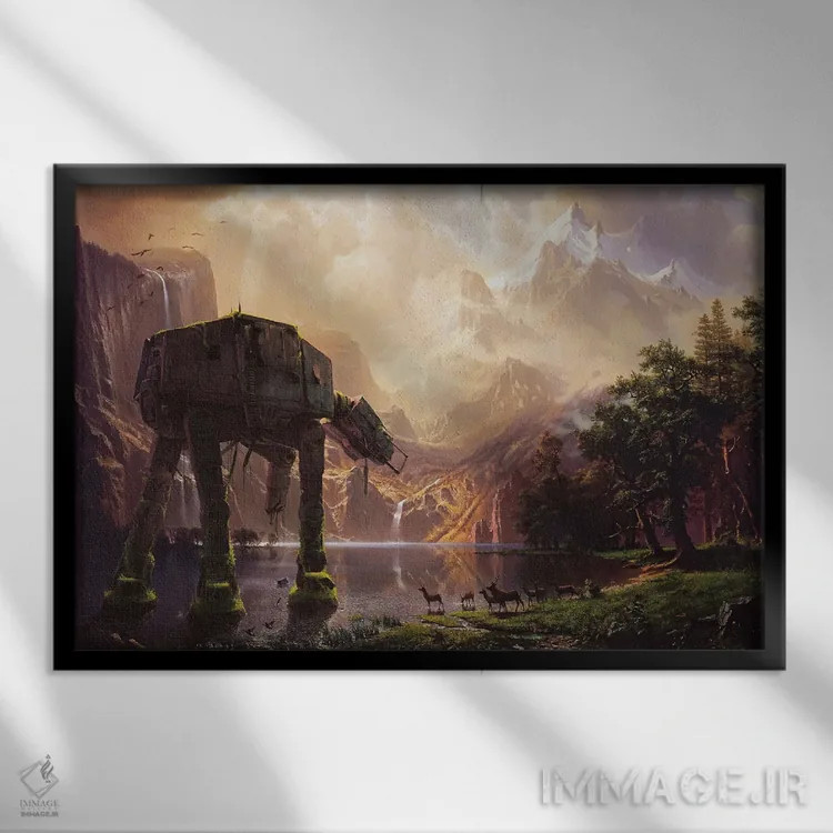 تابلو ایتی-ایتی میان سیرا نوادا اثر آرس فانتازیو (نام هنری ـ هنرمند فانتزی) - نمای قابدار مشکی