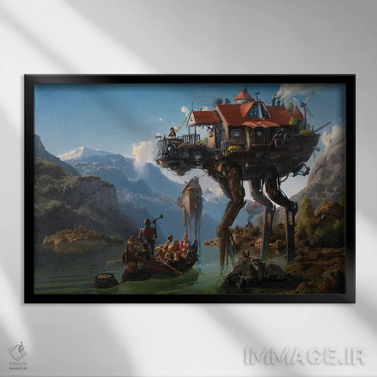 تابلو راهروقیامت اثر آرس فانتازیو (نام هنری ـ هنرمند فانتزی) - نمای قابدار مشکی