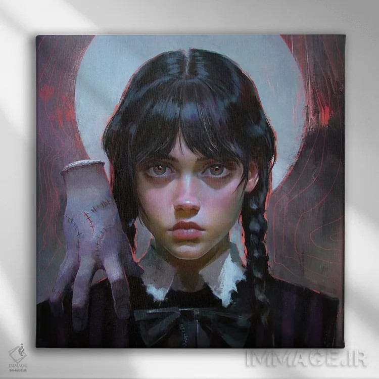 تابلو چهارشنبه اثر آرس فانتازیو (نام هنری ـ هنرمند فانتزی) - نمای روبهرو روی دیوار