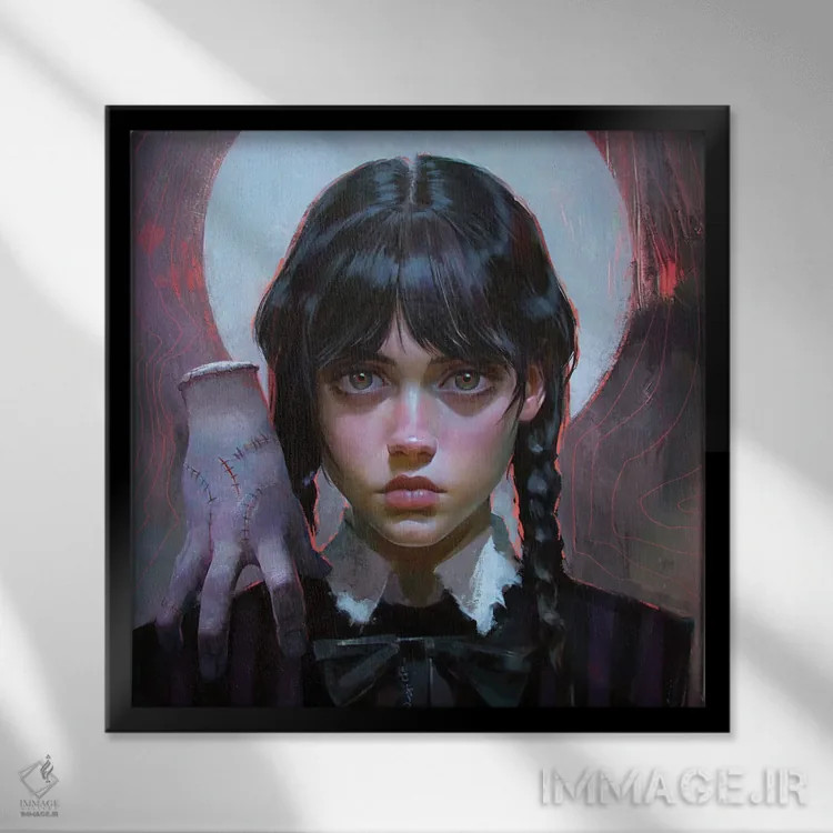 تابلو چهارشنبه اثر آرس فانتازیو (نام هنری ـ هنرمند فانتزی) - نمای قابدار مشکی