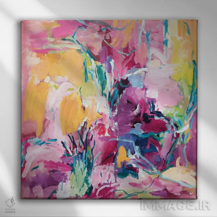 تابلو باغ اثر امیره رحیم - نمای روبهرو روی دیوار