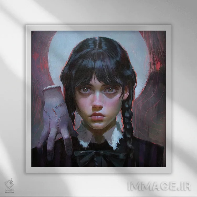 تابلو چهارشنبه اثر آرس فانتازیو (نام هنری ـ هنرمند فانتزی) - نمای قابدار سفید