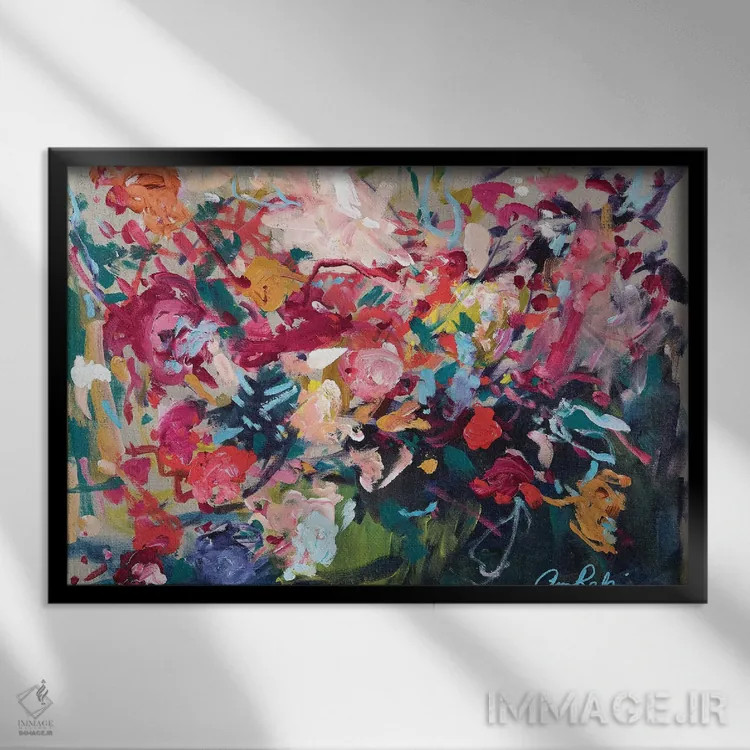 تابلو برنامهریز مراسم عروسی اثر امیره رحیم - نمای قابدار مشکی