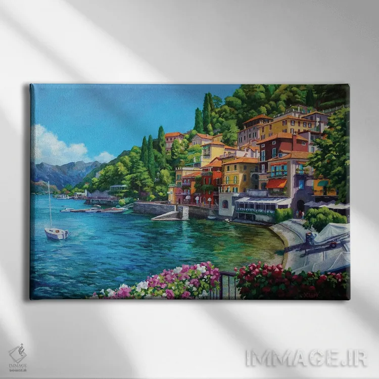 تابلو وارنا (مکان ایتالیا) اثر جان کلارک - نمای روبهرو روی دیوار