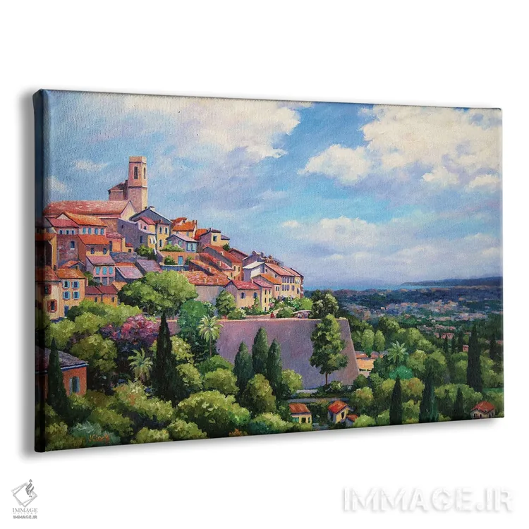 تابلو سن پل دو ونس (فرانسه) اثر جان کلارک - نمای پرسپکتیو محصول