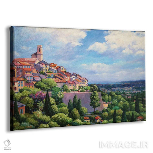 تابلو سن پل دو ونس (فرانسه) اثر جان کلارک - نمای پرسپکتیو محصول