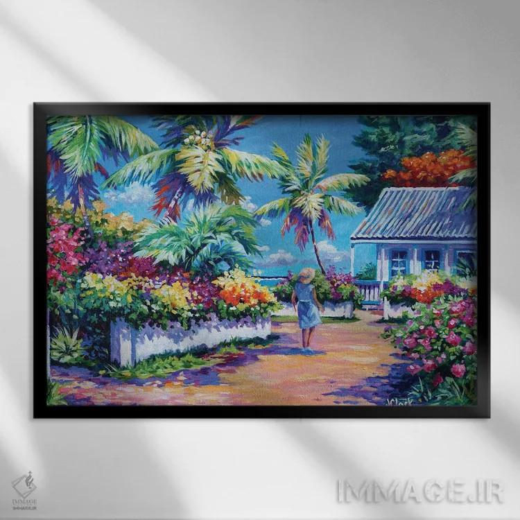 تابلو در مسیر خانه اثر جان کلارک - نمای قابدار مشکی