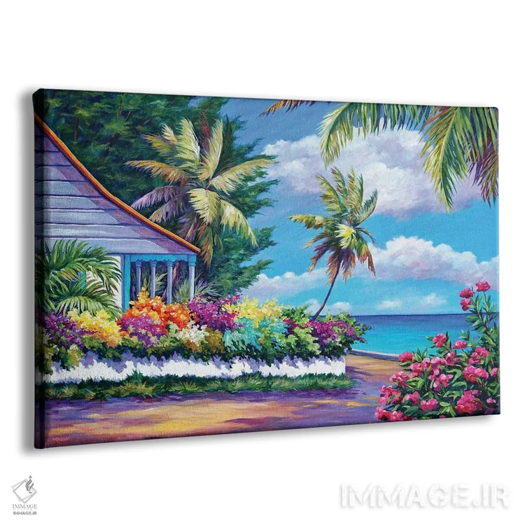 تابلو دیوار رنگارنگ اثر جان کلارک - نمای پرسپکتیو محصول