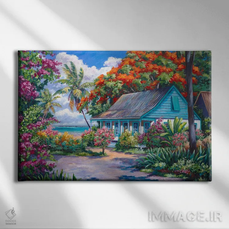 تابلو خانه در ساوت ساوند اثر جان کلارک - نمای روبهرو روی دیوار