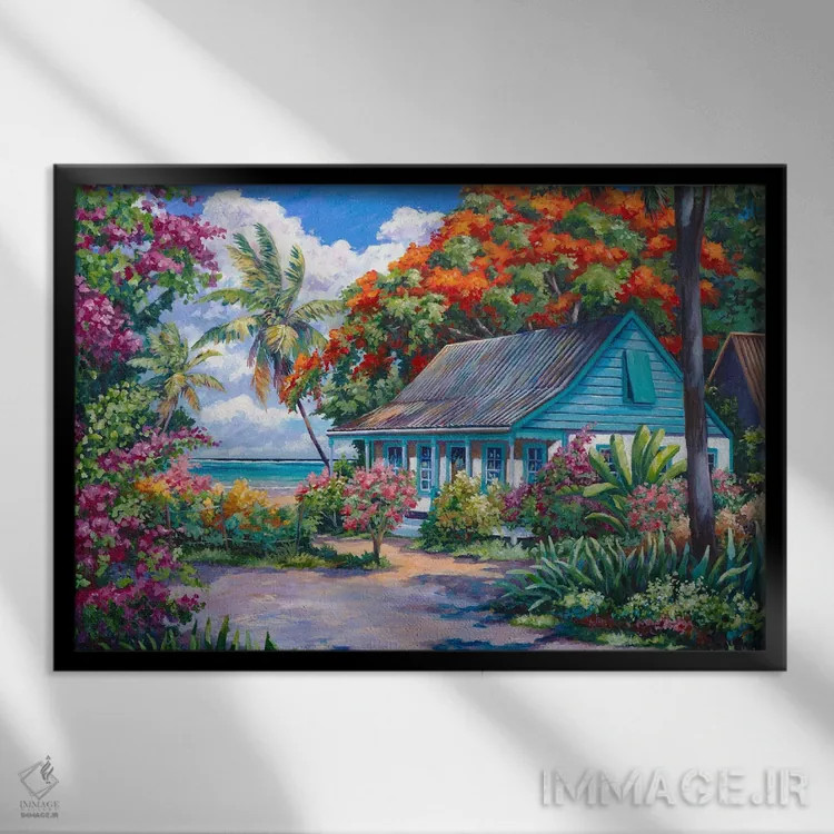 تابلو خانه در ساوت ساوند اثر جان کلارک - نمای قابدار مشکی