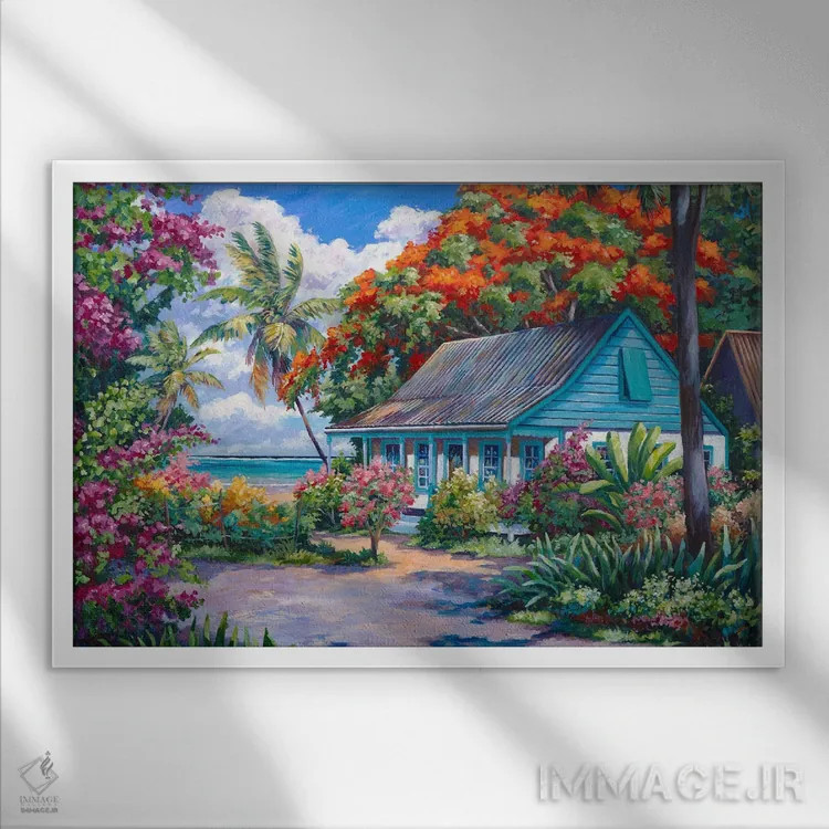 تابلو خانه در ساوت ساوند اثر جان کلارک - نمای قابدار سفید