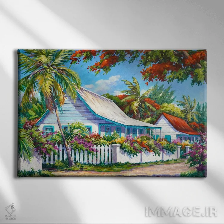 تابلو رنگهای تابستانی ۲۰۲۱ اثر جان کلارک - نمای روبهرو روی دیوار