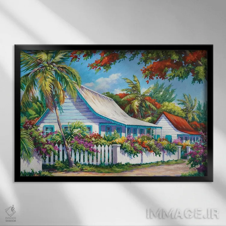 تابلو رنگهای تابستان اثر جان کلارک - نمای قابدار مشکی