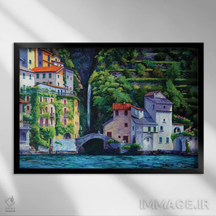 تابلو نسو (ایتالیا) اثر جان کلارک - نمای قابدار مشکی