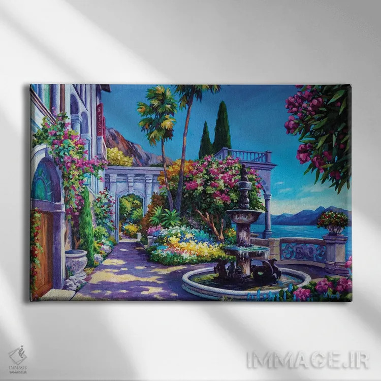 تابلو ویلا مونسترو (ایتالیا) اثر جان کلارک - نمای روبهرو روی دیوار