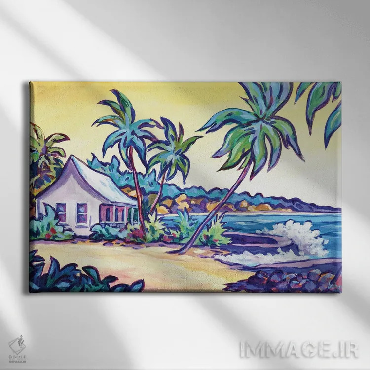 تابلو درخشش عصر در پراسپکت ریف اثر جان کلارک - نمای روبهرو روی دیوار