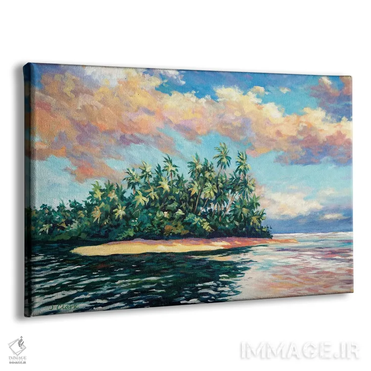 تابلو غروب بر رودخانه اورتوار اثر جان کلارک - نمای پرسپکتیو محصول