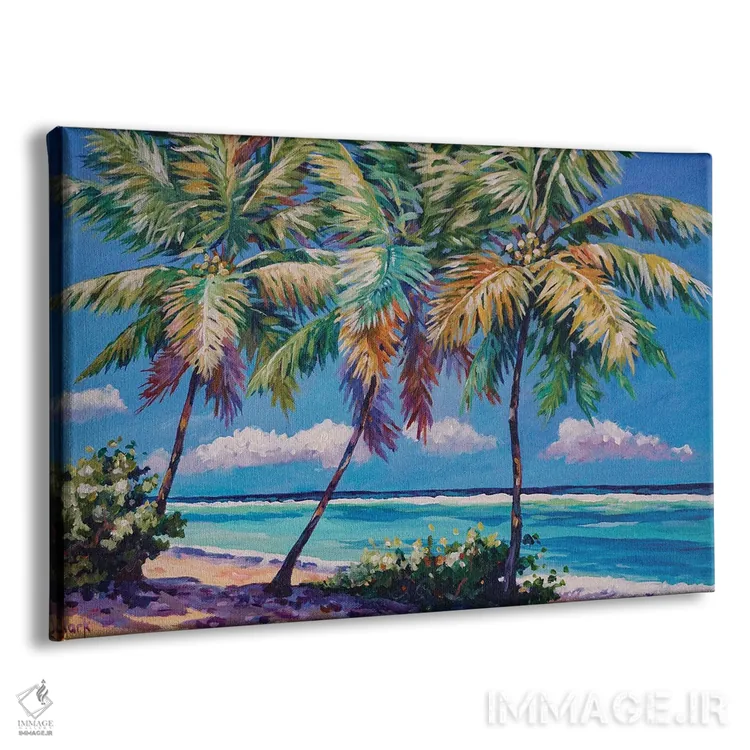 تابلو سه نخل اثر جان کلارک - نمای پرسپکتیو محصول