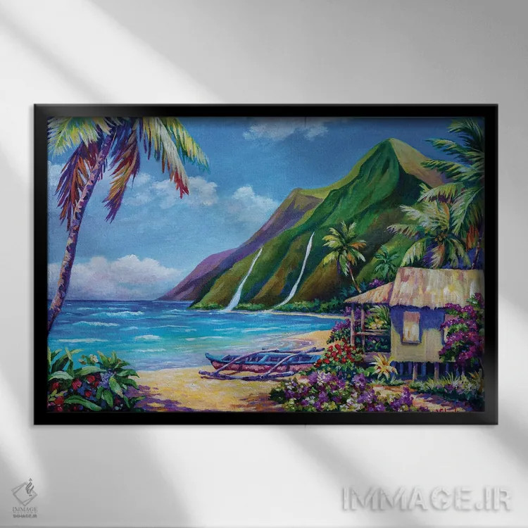 تابلو محل بازی اثر جان کلارک - نمای قابدار مشکی