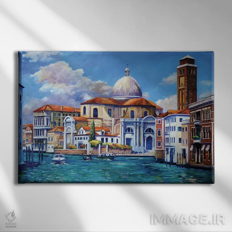 تابلو سانتا ماریا دلا سالوته (ایتالیا) اثر جان کلارک - نمای روبهرو روی دیوار