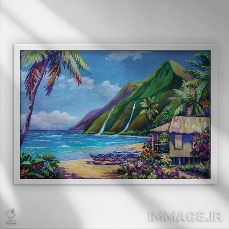 تابلو محل بازی اثر جان کلارک - نمای قابدار سفید