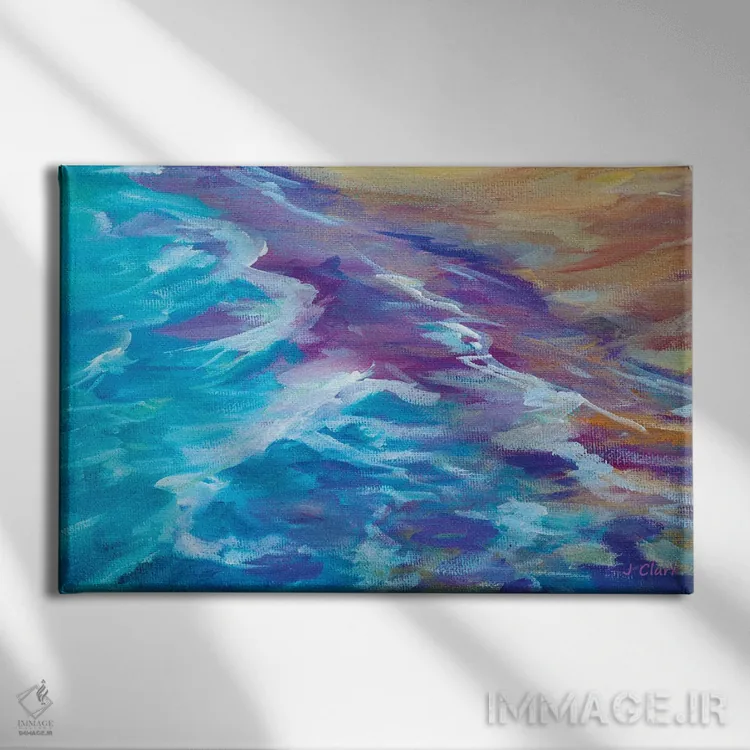 تابلو خط آب اثر جان کلارک - نمای روبهرو روی دیوار