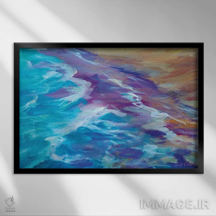 تابلو خط آب اثر جان کلارک - نمای قابدار مشکی