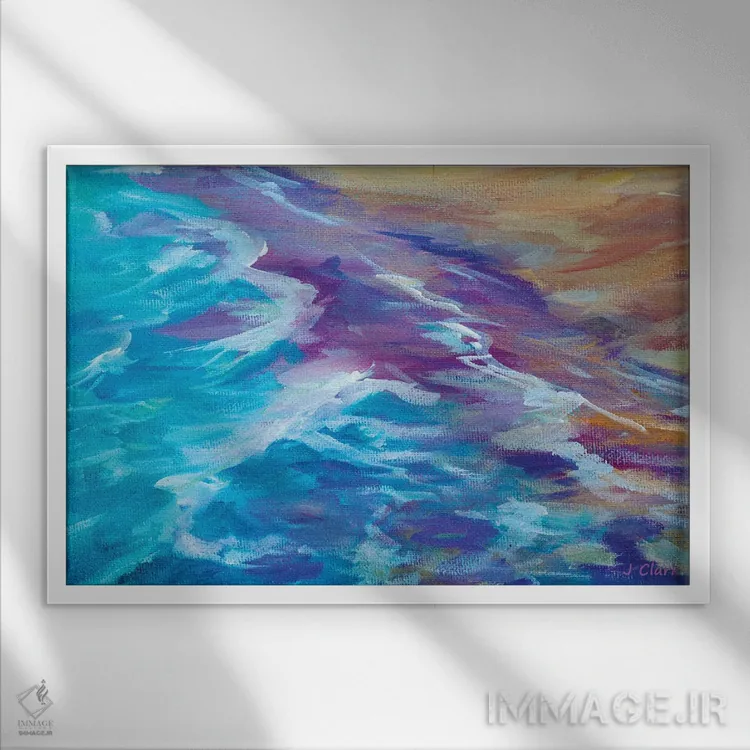 تابلو خط آب اثر جان کلارک - نمای قابدار سفید