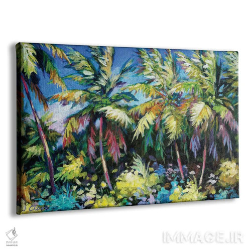 تابلو نخلها کنار هم اثر جان کلارک - نمای پرسپکتیو محصول