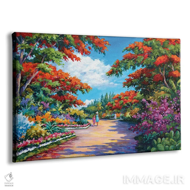 تابلو درختان قرمز ساوانا اثر جان کلارک - نمای پرسپکتیو محصول