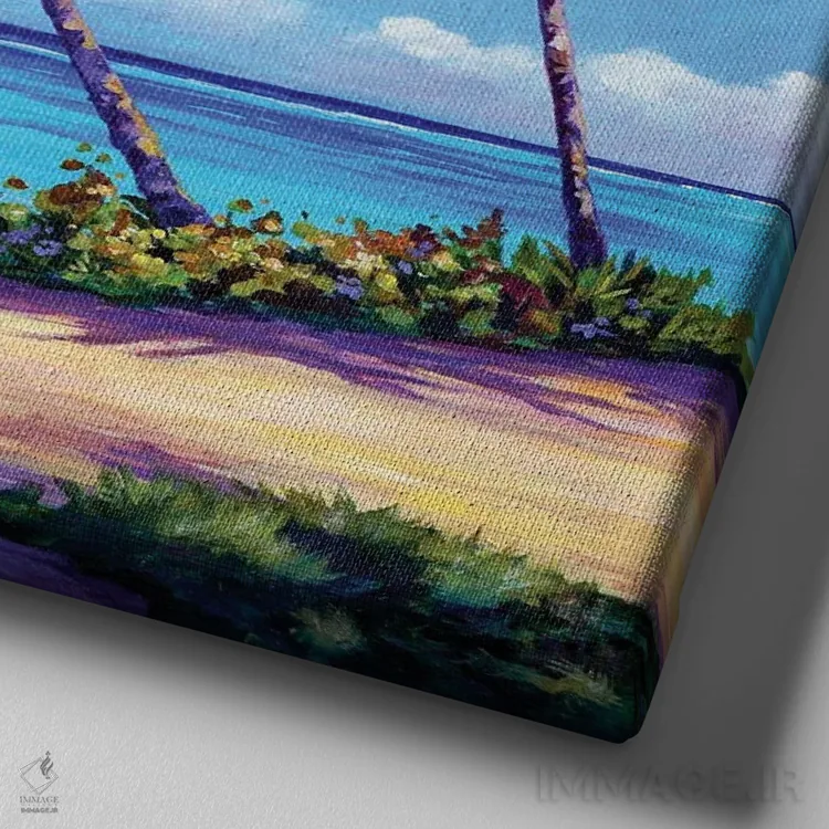 تابلو در انتهای جزیره اثر جان کلارک - نمای نزدیک بافت بوم